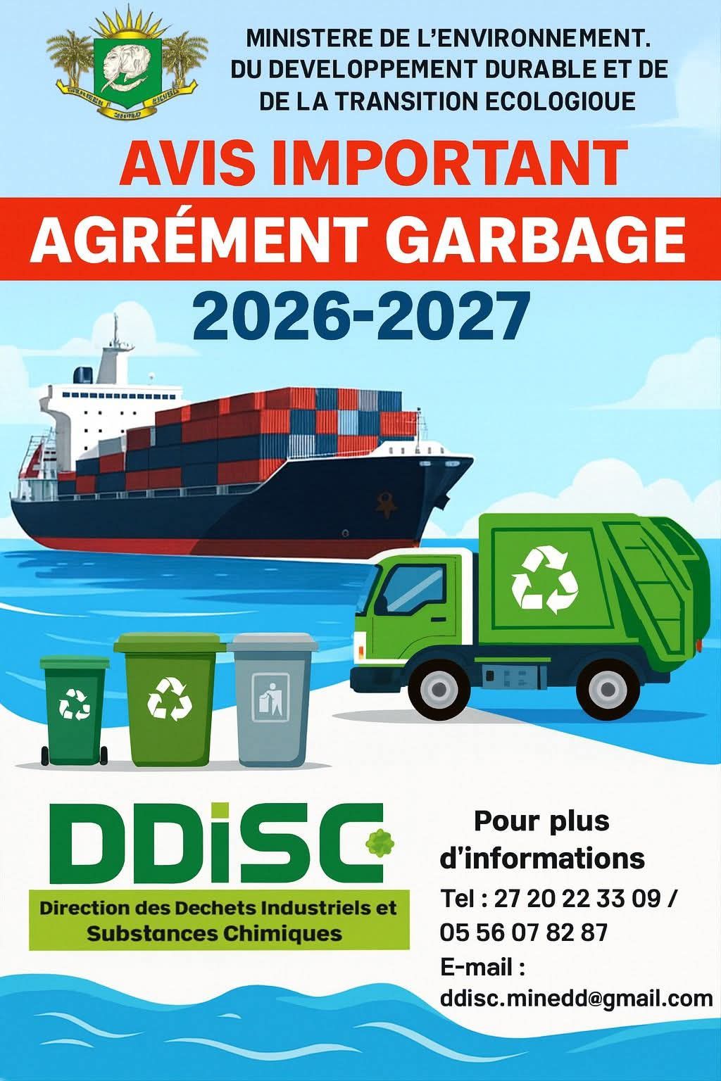 AGRÉMENT GARBAGE 2026-2027